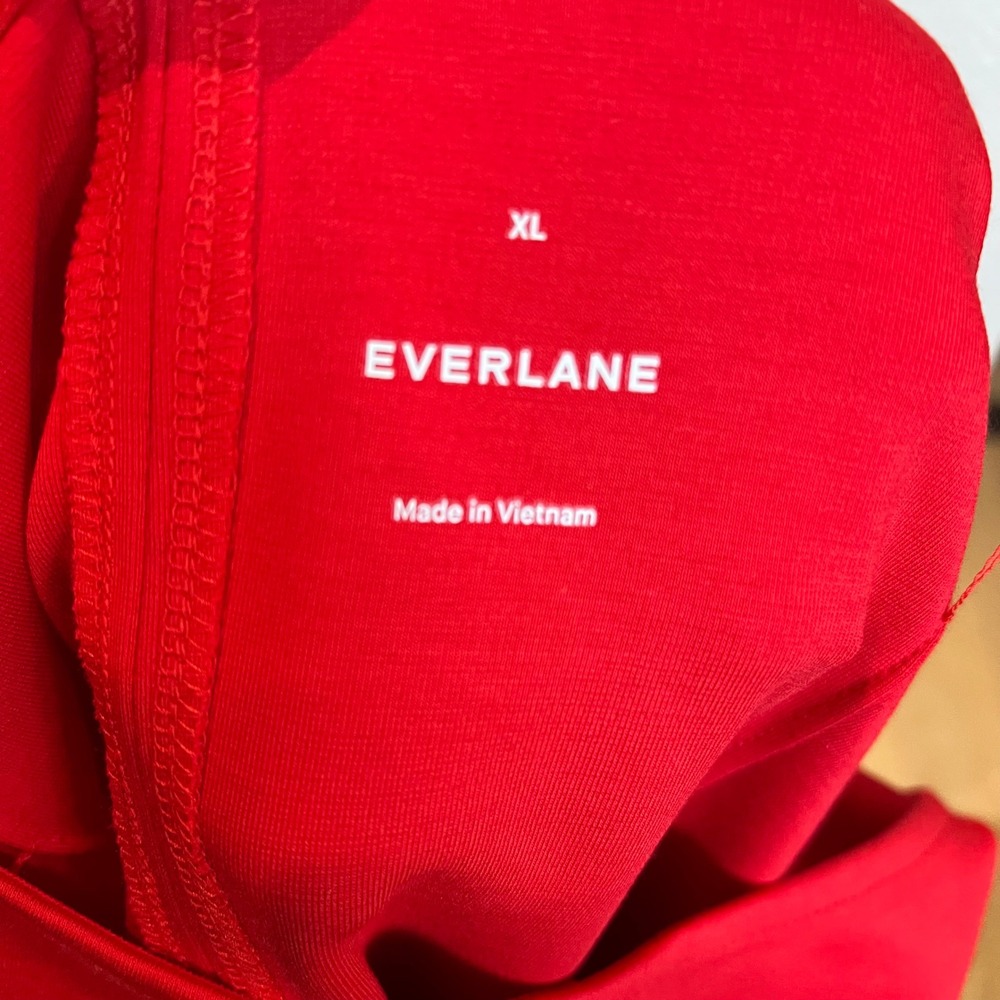 Everlane The Dream Square-Neck Dress Classic Red Mini XL - Picture 3 of 9